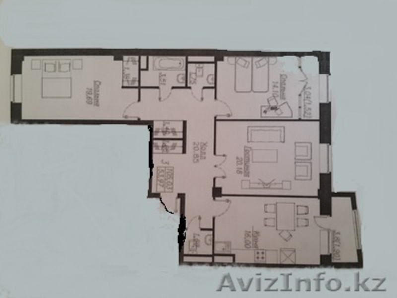 продам 3х комнатную квартиру в Астане, поторгуемся - Изображение #2, Объявление #1233442