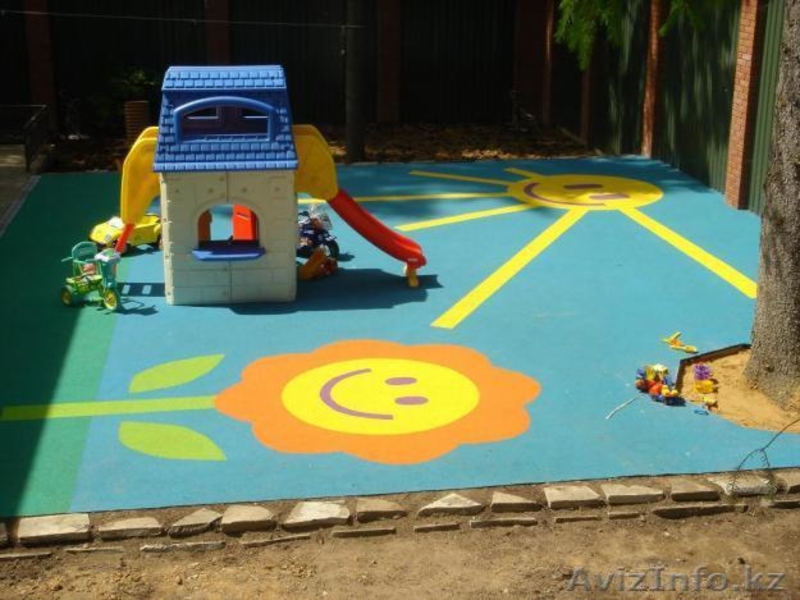 Покрытие из цветной резиновой крошки. Казахстан - Изображение #1, Объявление #1268107