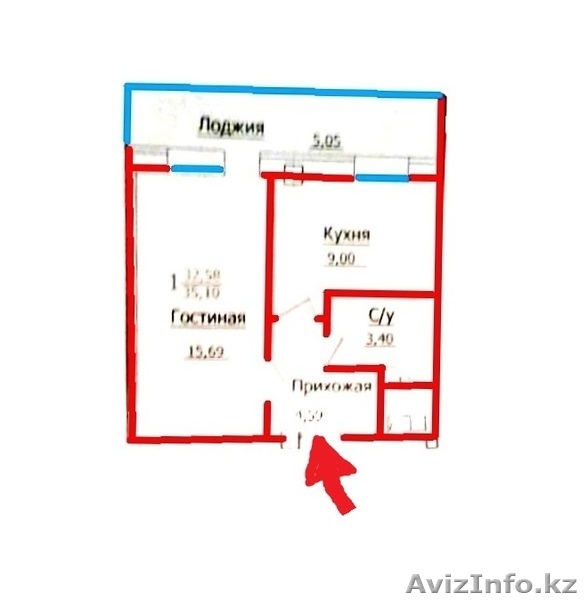 Продам в Новом ГОТОВОМ Доме 1к=35м за 10,5млн.тг - Изображение #1, Объявление #1401349