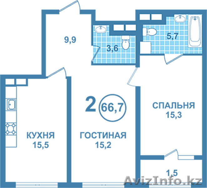 Байтурсынова/Аманжолова продам квартиру - Изображение #1, Объявление #1494017