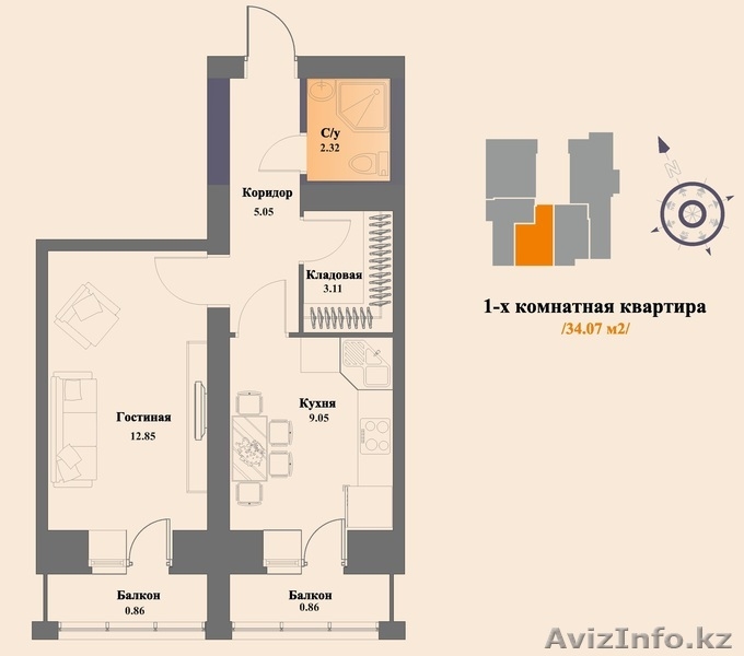 продам 1 комн квартиру в  ЖК "Лазурный берег" - Изображение #1, Объявление #1498220
