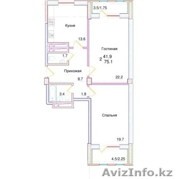 ЖК Жагалау 4! Двухкомнатная в Чистовой Отделке! Левый берег! - Изображение #2, Объявление #1495861