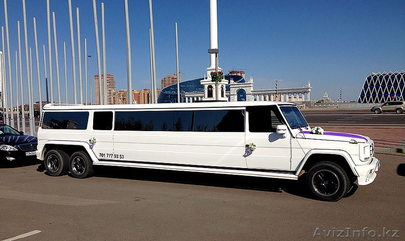 Прокат. От компании "7zvezd" белый лимузин Mercedes-Benz Gelandewagen - Изображение #5, Объявление #1493935